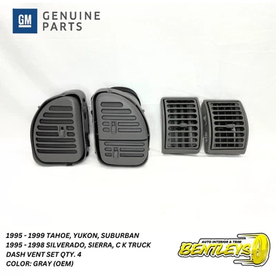 1995 - 1999 年雪佛兰 GMC SILVERADO SIERRA C/K 1500 卡车现金通风口套装灰色数量。 4 — 第 1/4 张图片