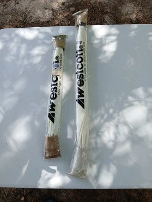 Westcott 2003 y 2005 32"/45" Óptico Blanco Satinado Paraguas Marco Metal Lote de 2 Foto 1 de 4