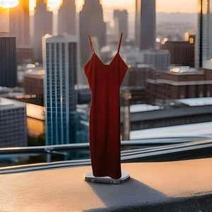 Aria Scarlet Red Midi Dress Women's Size 6 Small - Picture 1 of 12
