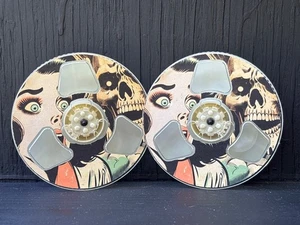 Custom VHS "Pulp Terror" Spools - Tape Parts 📼 Spool Swap Supplies - Picture 1 of 6