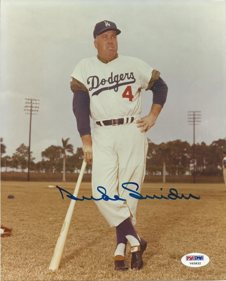 Duke Snider Signed Dodgers 8x10 Photo PSA/DNA COA Autograph Picture HOF Brooklyn - Image 1 of 1