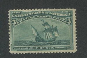 1893 US Stamp #232 3c Mint Never Hinged F/VF Catalogue Value $130 - Picture 1 of 1