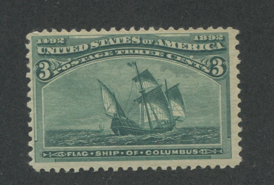 1893 US Stamp #232 3c Mint Never Hinged F/VF Catalogue Value $130 - Image 1 of 1