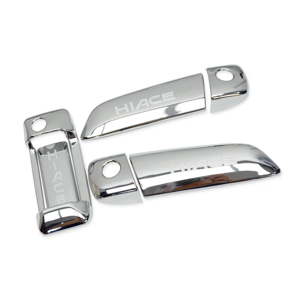 Set 3Dr Chrome Door Handle Cover Chrome For Toyota Hiace Commuter VAN 2005 2018 Foto 1 de 4