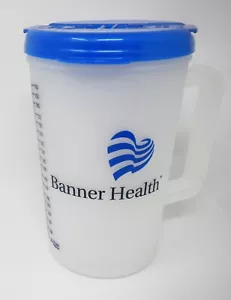 Plastic Insulated Banner Health Clear Thermo 32oz Mug & SNAP Lid with Straw - Picture 1 of 3