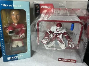 Dominik Hasek 2001 McFarlane NHL Figurine & Bobblehead Men Of Ice - Lot of 2 - Picture 1 of 4