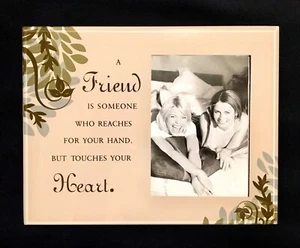 A Friend Reaches Out For Your Hand But Touches Your Heart Glass Picture Frame. - Picture 1 of 3