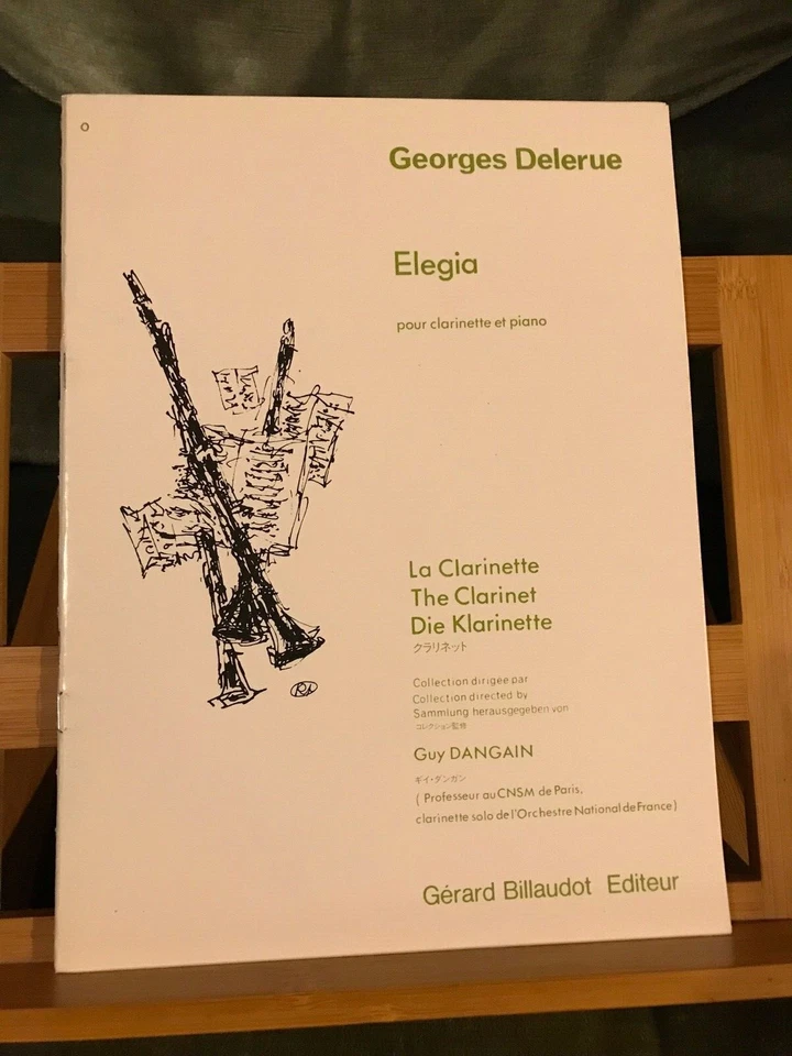 Georges Delerue Elegia partition clarinette et piano éditions Billaudot - Photo 1/1