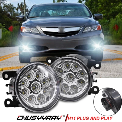 2xFront Bumper Clear Fog Light Lamp Left+Right Side For Acura ILX 2013 2014 2015 Foto 1 de 4