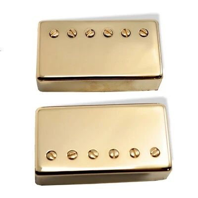 Pickup Humbucker Metal Set Passive Hot Bridge Gold 2 Wire  081070GD - Image 1 of 4