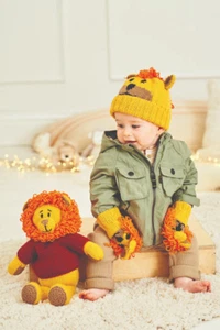 Rory the Lion Toy, Hat & Mittens Stylecraft Knitting Pattern 9868 Christmas Gift - Picture 1 of 1