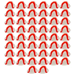 PACK OF 50 ST GEORGE PLASTIC BOWLER HATS ENGLAND FLAG RUGBY SPORT FANCY DRESS - Picture 1 of 6