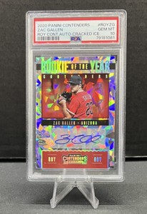 2020 Panini Contenders Zac Gallen Auto Cracked Ice /23 ROY Contenders PSA 10