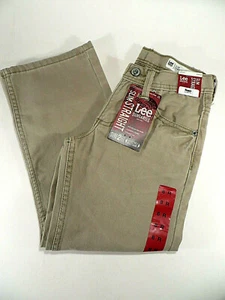 Lee Jeans Tan Pants Sears Straight Slim Boys Size 8R NWT - Picture 1 of 6