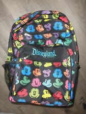 Disneyland Resort Park Rainbow Color Mickey Mouse Face Back Pack Larger Size