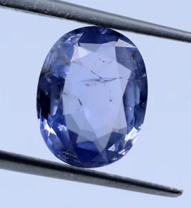 Certified 100% 2.76 Ct Natural Blue Sapphire Loose Oval 9x7 MM Ceylon Gemstone - Picture 1 of 9