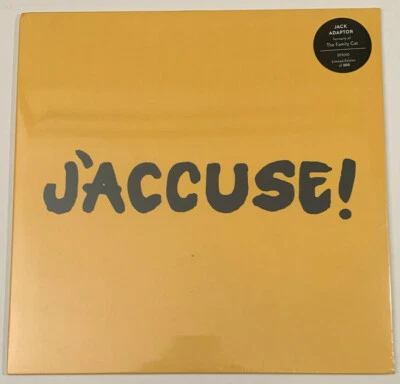 Jack Adaptor - J'accuse ~ 2014 Limited To 300 Copies Vinyl Record 12" Sealed - Image 1 of 3