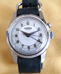 Vintage !Diamond Head Vulcain Cricket Alarm V120 Watch 50's Men's Swiss Made. - Picture 1 of 16