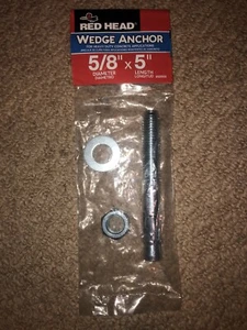 Keilanker, roter Kopf 5/8" Durchmesser x 5" (neu) - Bild 1 von 4