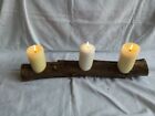 Wooden log candle holder, table decoration (candles not inc) lovely centrepiece