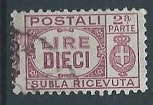 1945 LUOGOTENENZA USATO PACCHI POSTALI SEZIONE 10 LIRE - RR13127 - Imagen 1 de 1