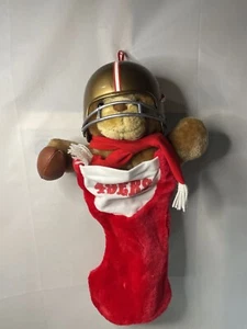 SF 49ers NFL Football Plush Bear Christmas Stocking San Francisco Vintage - Picture 1 of 8