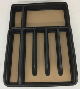 Rubbermaid erweiterbares Bestecktablett rutschfrei schwarz/beige 12,6"" x 11,4"" x 2,0"" EUC - Bild 1 von 9