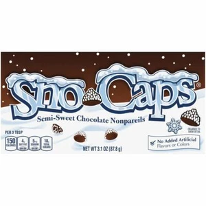 18 EA Sno Caps halbsüße Schokolade unvergleichlich 3,1 Unzen Theaterboxen KOSTENLOSER VERSAND!! - Bild 1 von 3