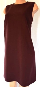 DOLCE GABBANA BURGUNDY SCOOP NECK SLEEEVELESS DRESS SIZE 46 - Picture 1 of 6