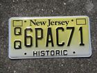 New Jersey Historic  license plate #  6PAC71
