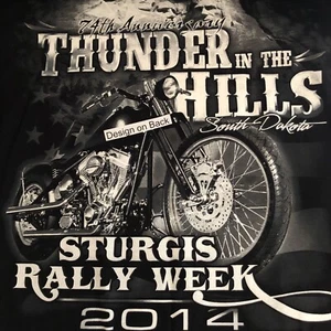 Sturgis Black Hills Rally 2014 Men’s Size 2XL  Shirt Black New Without tags - Picture 1 of 10