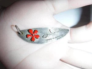 Kathryn Riechert Sterling Handmade Pendant "GATHER YE ROSEBUDS WHERE YE MAY . ." - Picture 1 of 4