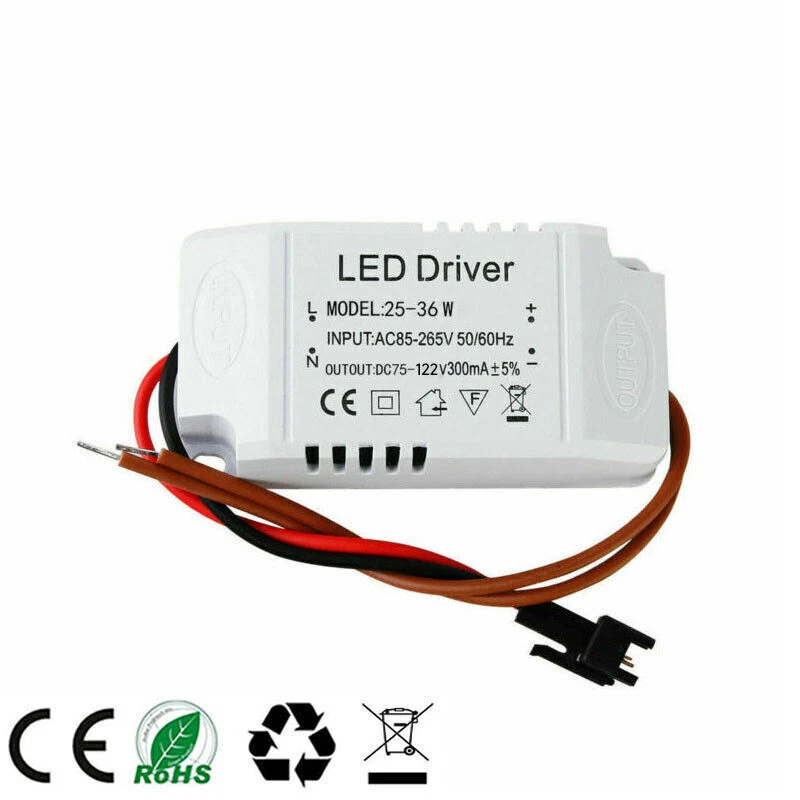 LED Driver Transformer 25W-36W Power Adapter 220V to DC 75V-122V 300ma Converter - Image 1 of 1