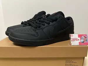 Nike SB Dunk Low Pro ISO FJ1674-001 Triple Black Anthracite Orange men's - Picture 1 of 9