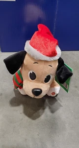 Gemmy Animated Dancing Christmas Puppy Plush Dog Santa Hat Holiday Toy Works - Picture 1 of 3