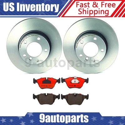 Brembo Front Brake Kit Disc Rotors Ceramic Pads for 2001 2002 2003 525i BMW - Image 1 of 4