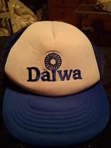 Daiwa Fishing VTG Blue Embroidered Trucker Hat Baseball Cap Fisherman - Picture 1 of 3