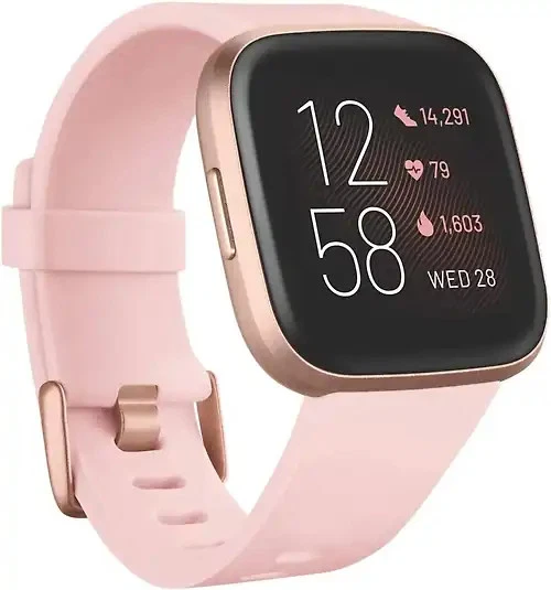 Fitbit Versa 2 40 mm aluminium kupferrosé am Silikonarmband crème [Wi-Fi] - Bild 1 von 1