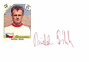 Michal Bilek Autogrammkarte Ceskoslovensko Fussball WM 1990 Italien - Bild 1 von 2