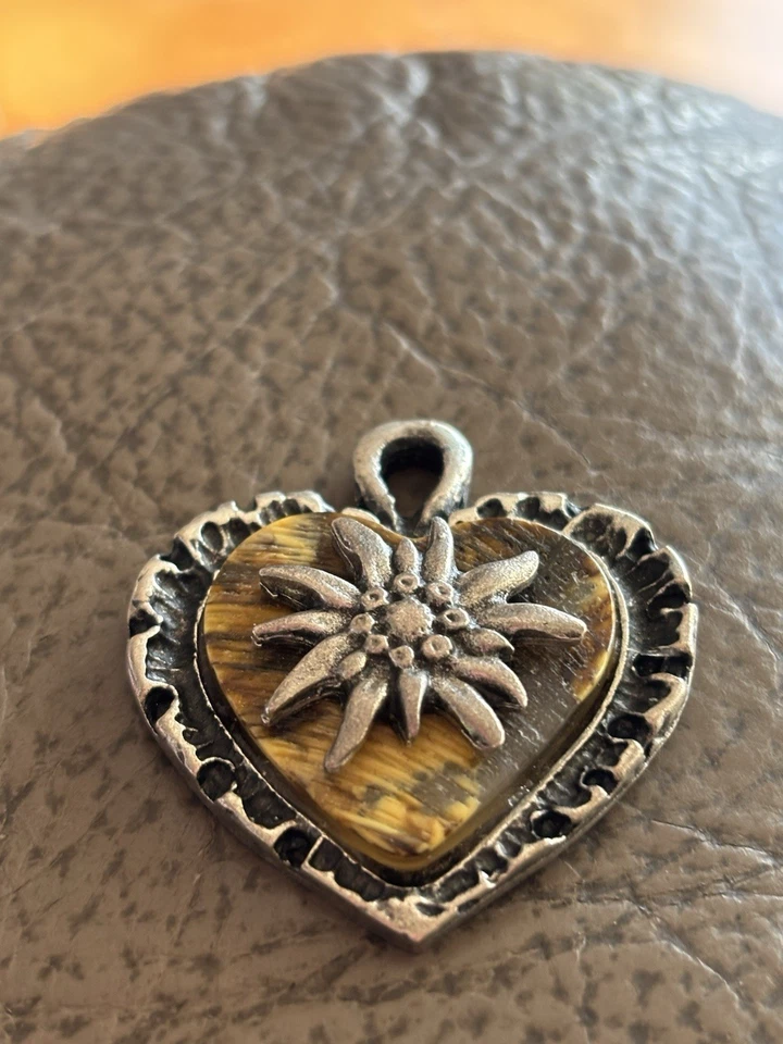 Ciondolo Ciondoli di Cuore Zama Lega In Argento Stella Alpina Cuori - Immagine 1 di 4