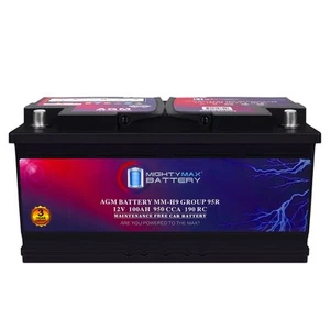 Mighty Max Battery MM-H9 BCI Group 95R 12V 100AH, 190RC, 950CCA AGM Car battery - Picture 1 of 6