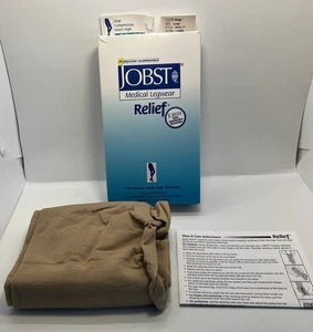 Medias terapéuticas de compresión Jobst firmes cintura alta 20-30 mmhg beige firme largo - Imagen 1 de 24