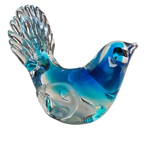 VTG Murano Sommerso Art Glass  Blue/Teal Bird Of Happiness.  - Picture 1 of 12