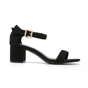 Women’s Low Block Heel Strappy Sandals Ankle Strap Summer Dress Shoes Sizes3-8 - Picture 1 of 29