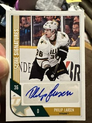 Philip Larsen 2012-13 Score Signatures Philip Larsen Autograph #SSPL Stars - Image 1 of 2