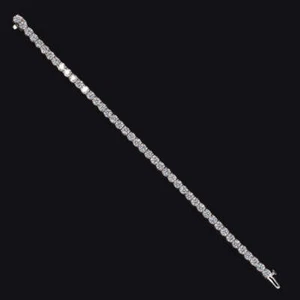 10.3ct LAB CREATED IDEAL CUT DIAMOND TENNIS BRACELET CLASSIC 14k WHITE GOLD 10ct - Picture 1 of 3