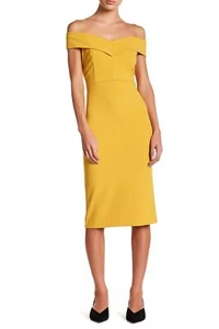 ECI 163392 Women's Off-the-Shoulder Solid Sweetheart Sheath Dress Sz. 2 - Picture 1 of 2