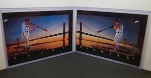 1989 NIKE Poster Card #875 CLARK (Will Clark) & #876 McGWIRE (Mark McGwire)