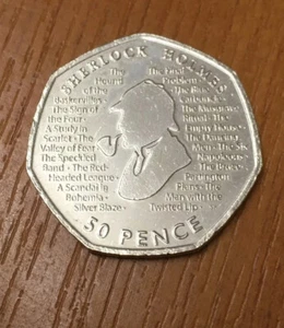 50p Münze - 2019 - Sherlock Homes - Bild 1 von 2