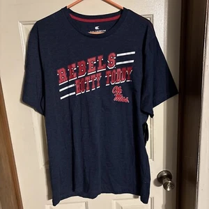 Ole Miss Rebels HOTTY TODDY Colosseum T-Shirt Men's Large Gray College Footbal - Picture 1 of 6